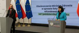 Na zdj. wiceminister zdrowia Katarzyna Kacperczyk i dyr. Mateusz Oczkowski.