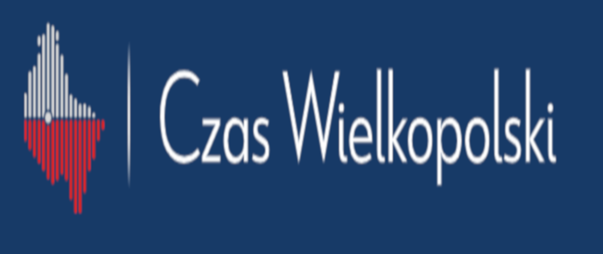 napis Czas wielkopolski na niebieskim tle