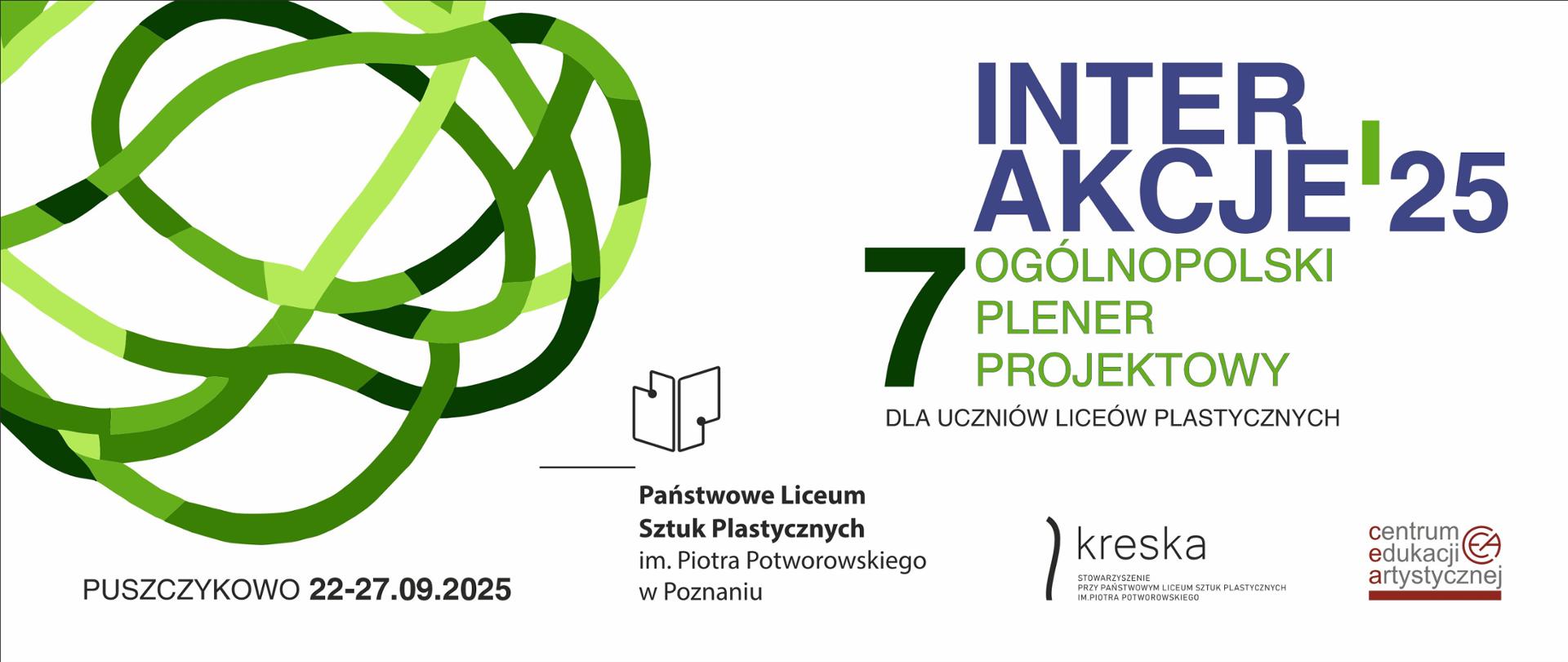 Motyw graficzny z nazwą pleneru projektowego Interakcje 2025