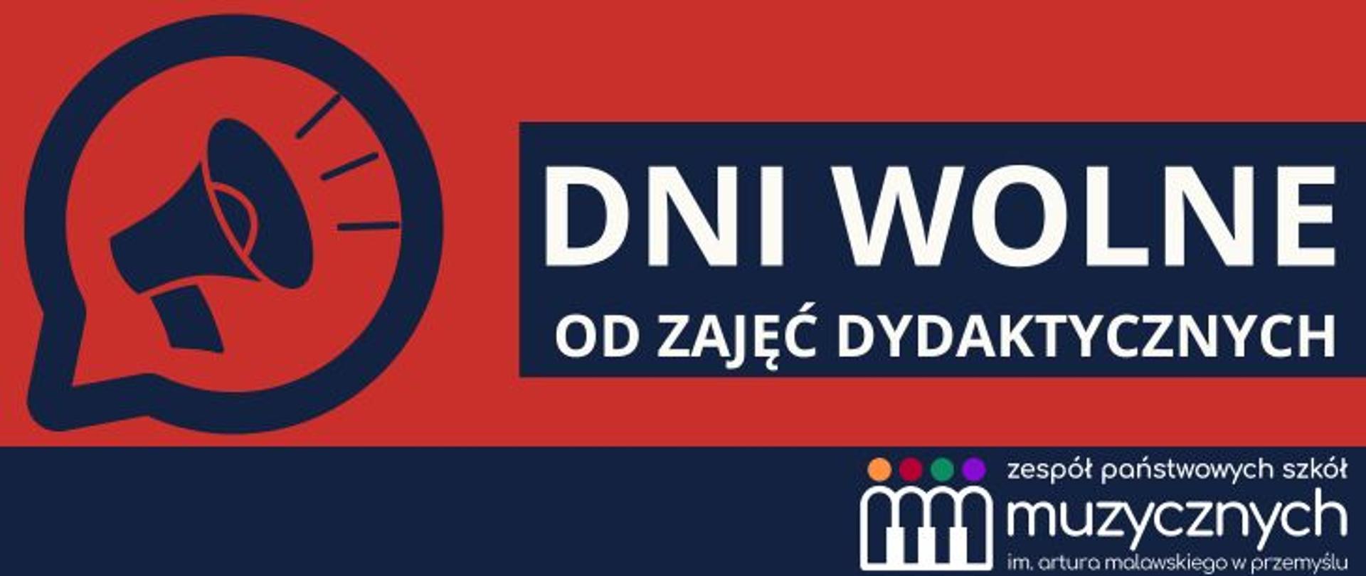 Grafika informacyjna do posta o dniach wolnych od zajęć dydaktycznych