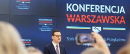 Prime Minister Mateusz Morawiecki during the Warsaw Conference at the Chancellery of the Prime Minister.