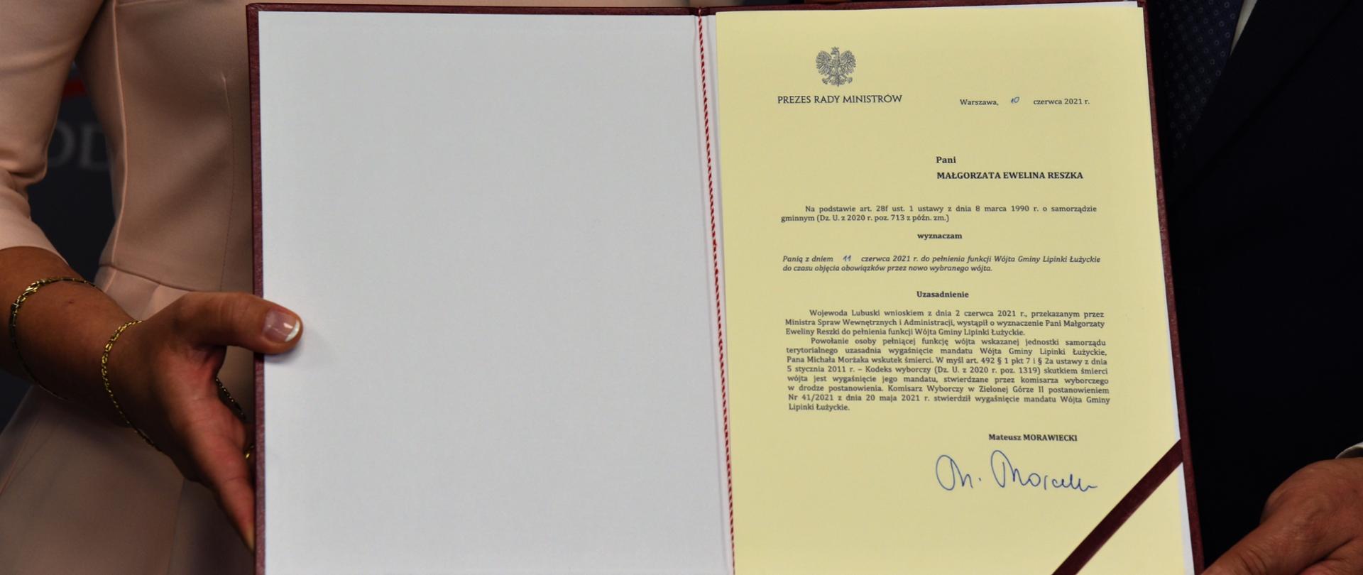 Nominacja do pełnienia funkcji wójta gminy Lipinki Łużyckie