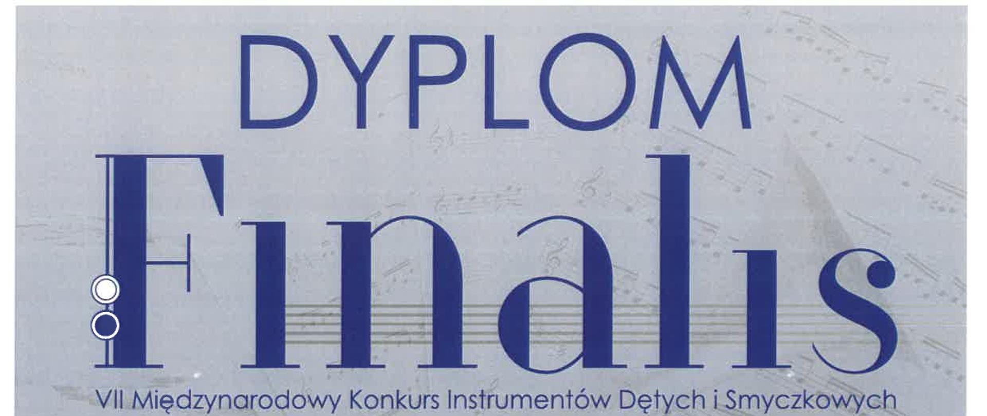 Dyplom dla Dominika Poźniaka za zdobycie złotego medalu (Gold) w kategorii A na konkursie FINALIS 2025 za grę na saksofonie.