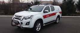Samochód lekki rozpoznawczo-ratowniczy marki ISUZU wchodzący w skład Specjalistycznej Grupy Ratownictwa Technicznego "Chrzanów"