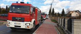 Pożar na poddaszu budynku mieszkalnego na ul Szkolna w Adamowie