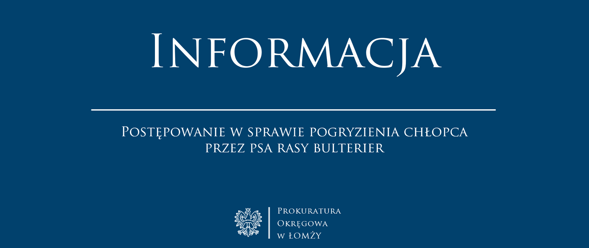 Postępowanie w sprawie pogryzienia chłopca przez psa rasy bulterier