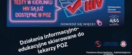 Testowanie w kierunku HIV w POZ - grafika informacyjna skierowana do lekarzy POZ