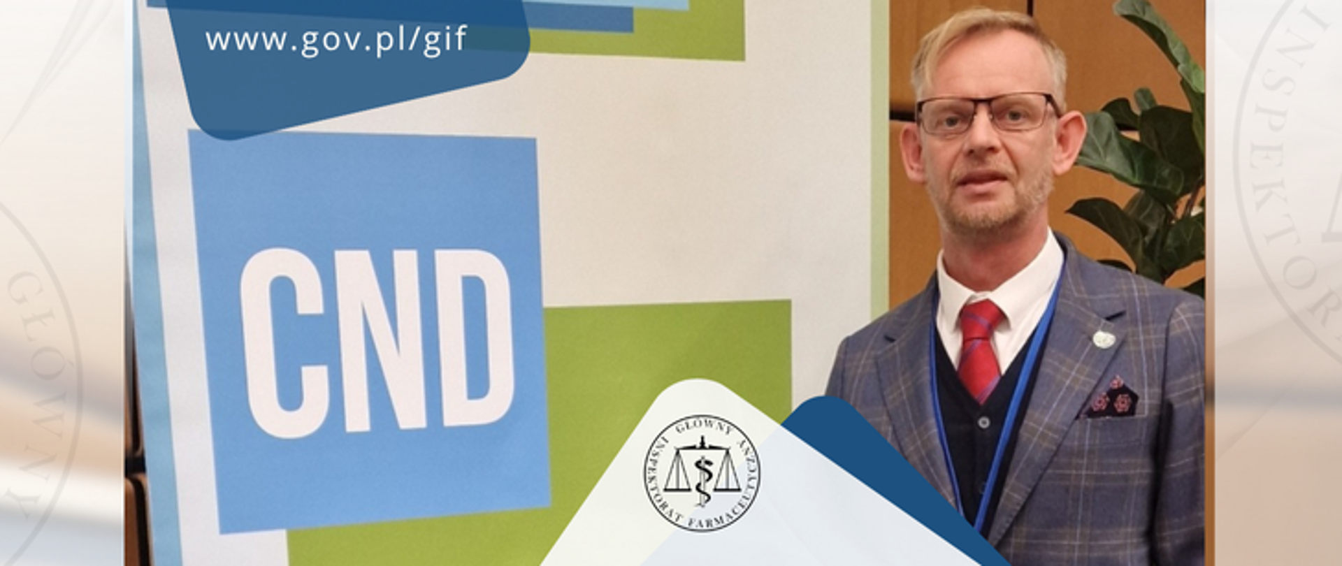 Przedstawiciel GIF Piotr Michalski na spotkaniu szefów krajowych agencji ds. egzekwowania prawa antynarkotykowego przy ONZ