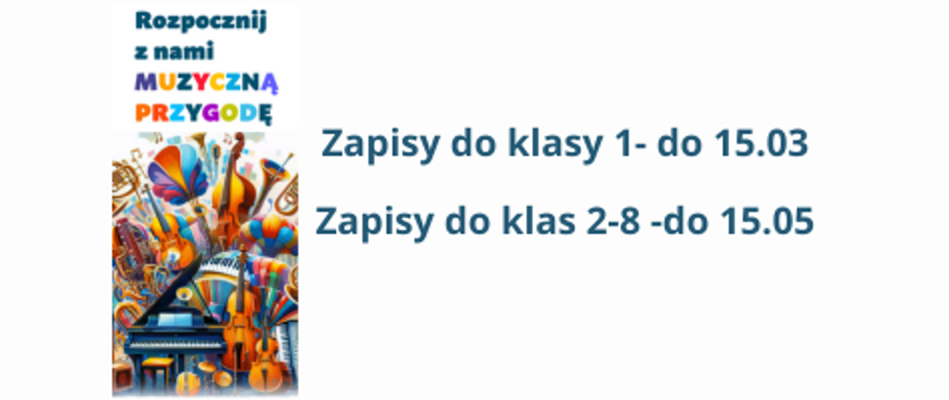 grafika przedstawiająca kolorowe instrumenty i terminy zapisów