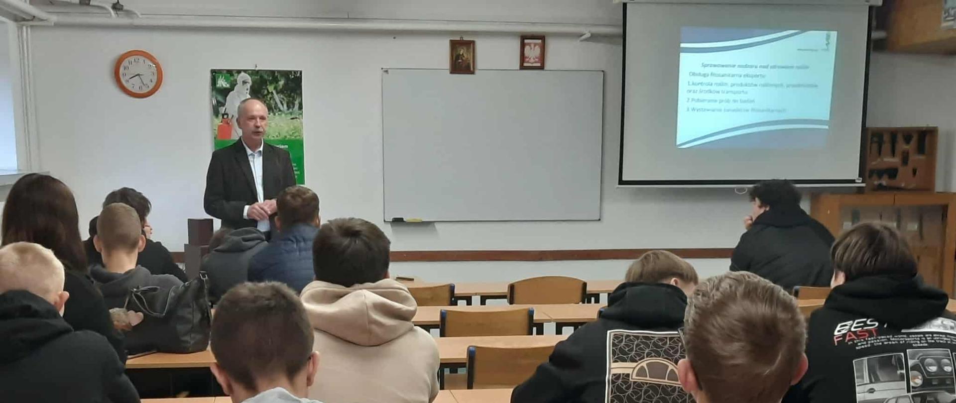 Lekcja w Szkole Branżowej w Zagórowie