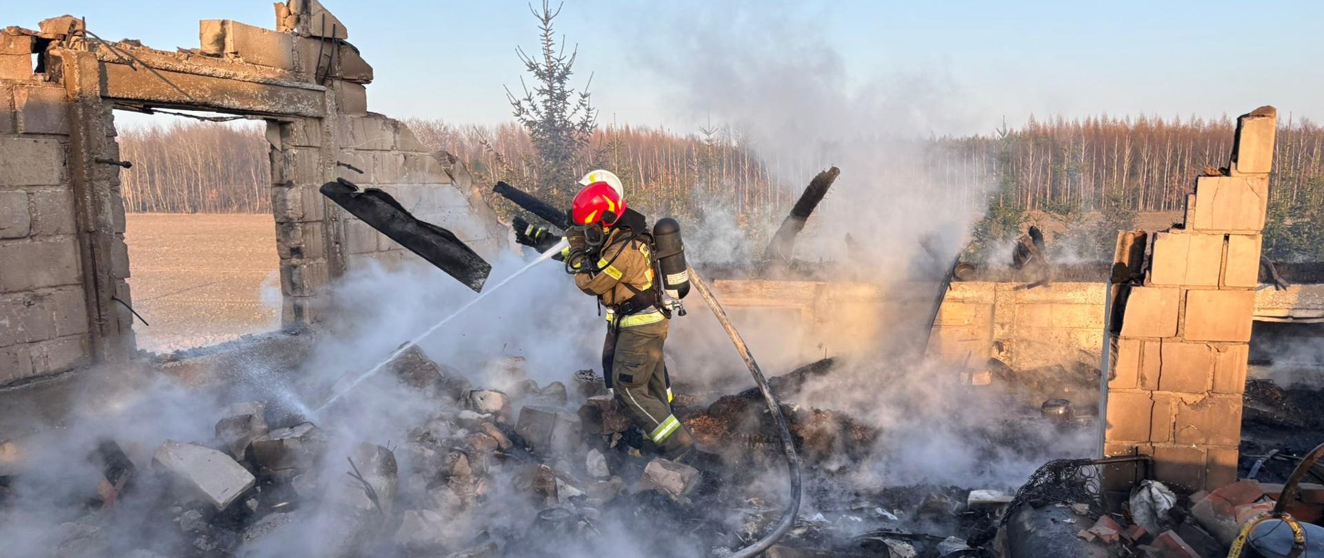 Pożar domu w m. Augustynka