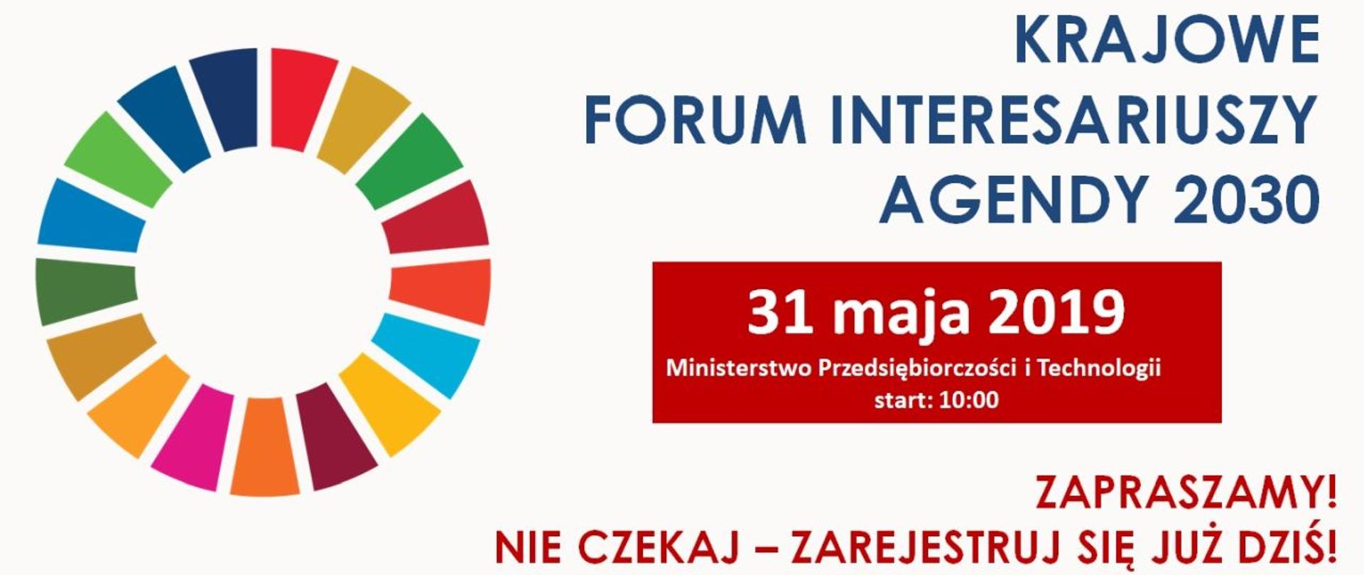 Na białym tle po lewej stronie kolorowe koło, po prawej stronie informacje nt. Forum.