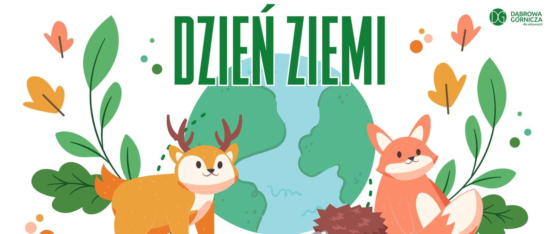 grafika promująca wydarzenie z okazji dnia ziemi w mieście Dąbrowa Górnicza