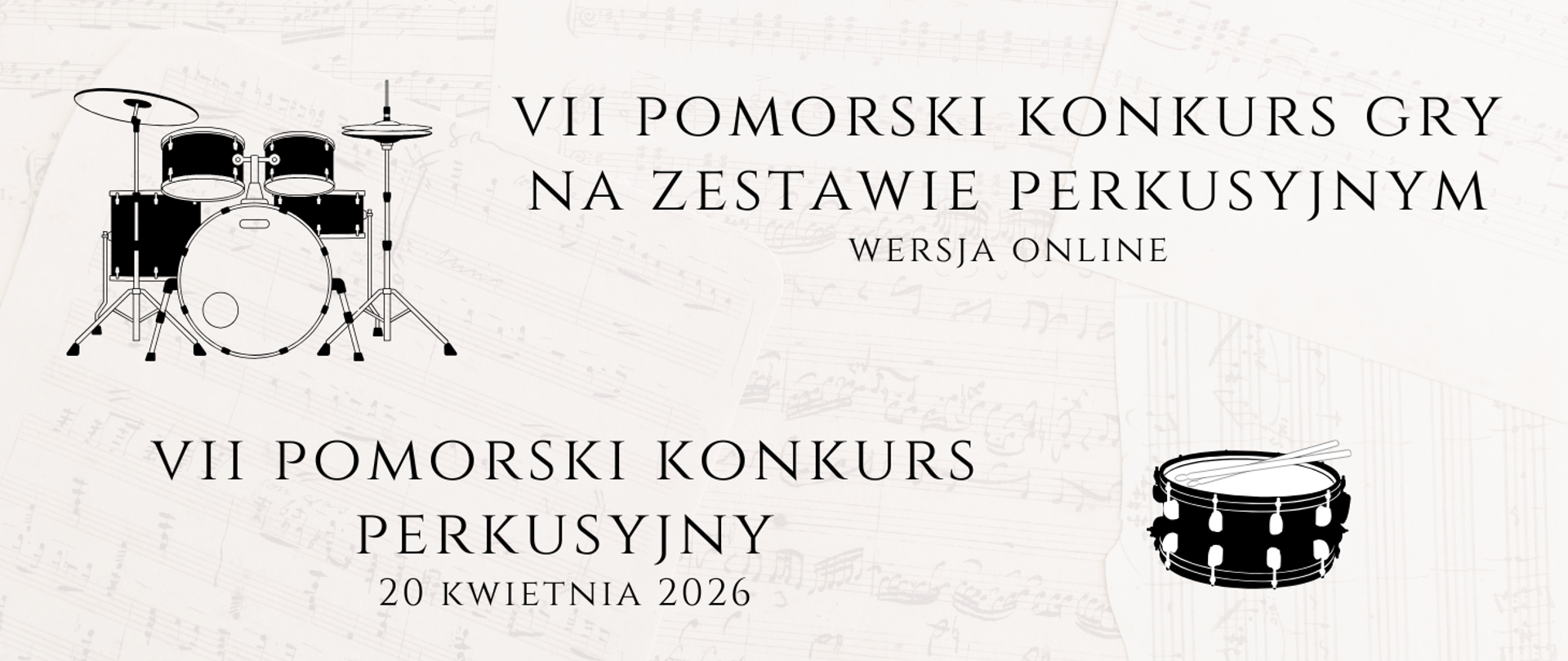 informacja o konkursach z grafiką perkusji