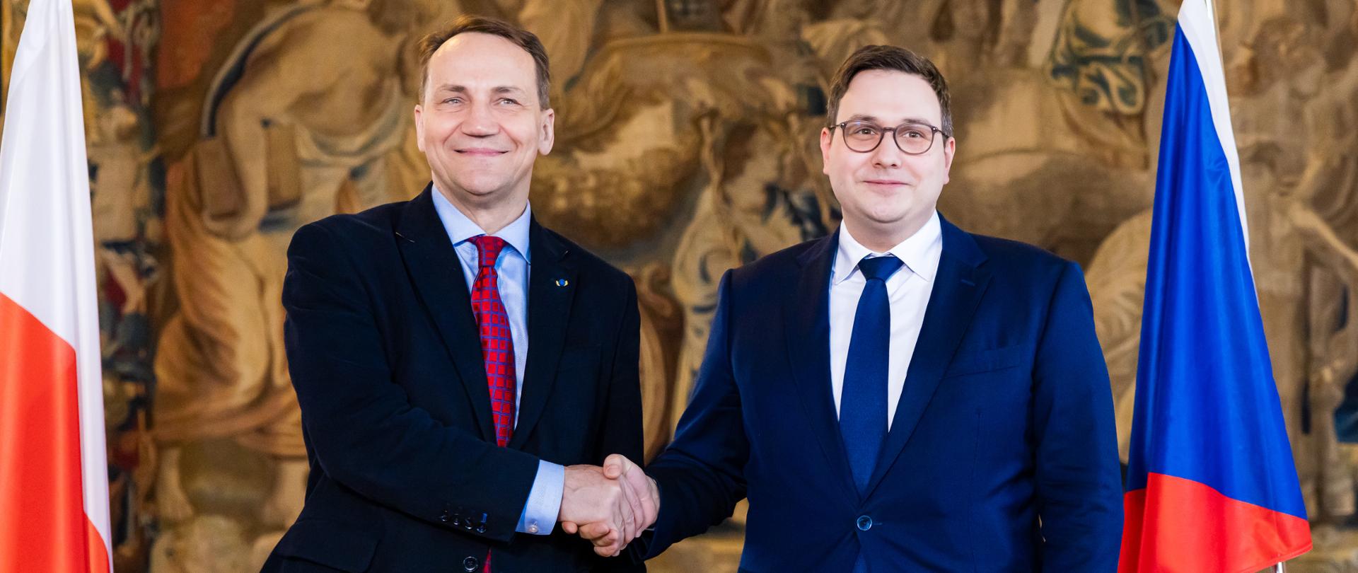 Rozmowy ministra Radosława Sikorskiego z ministrem spraw zagranicznych Republiki Czeskiej