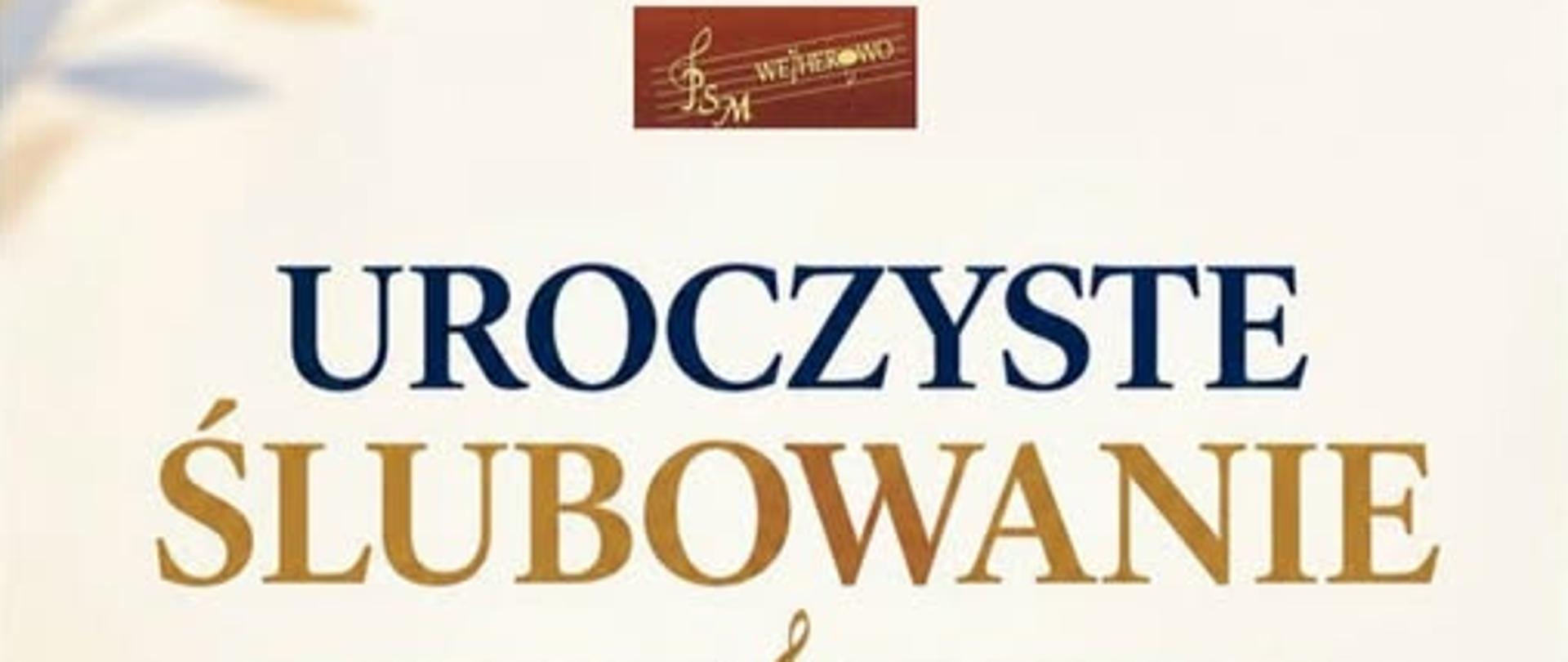 Grafika informacyjna o ślubowaniu uczniów z klas pierwszych