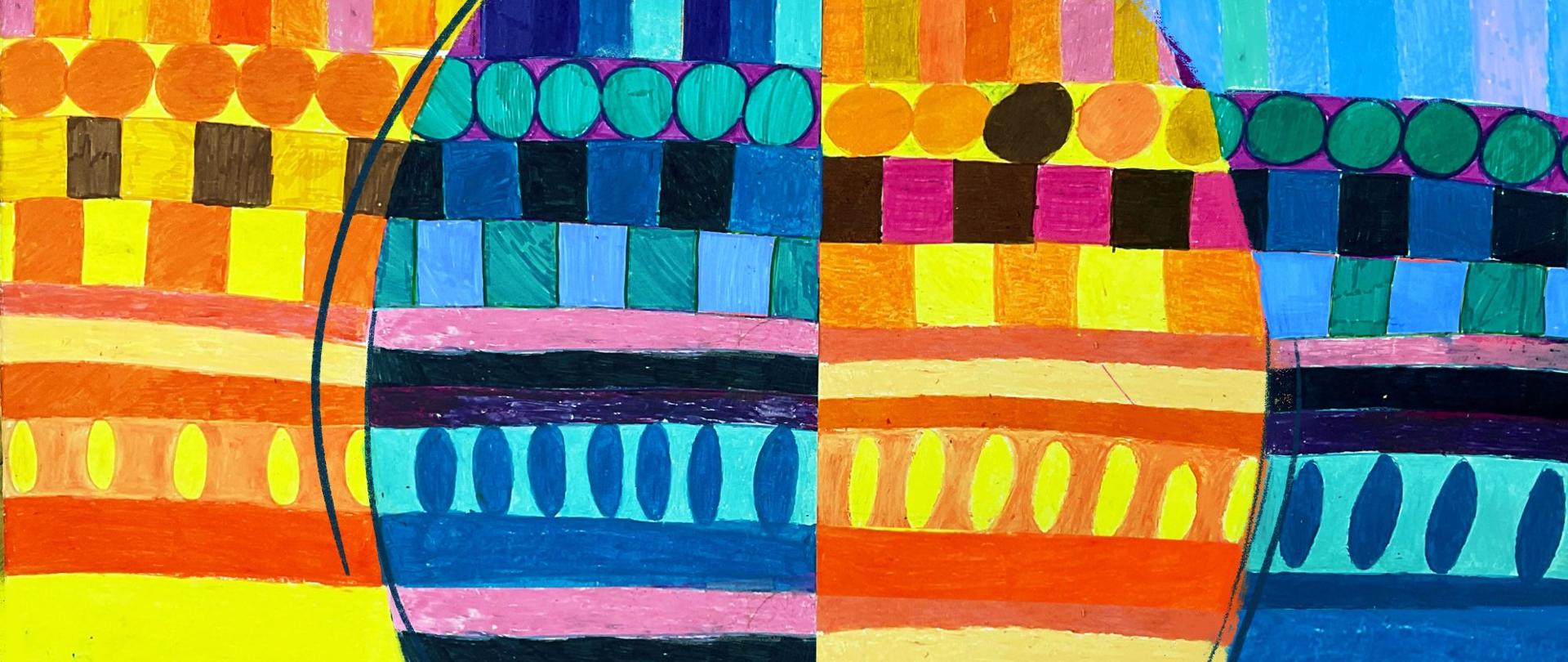 kartka wielkanocna, kolorowa pisanka