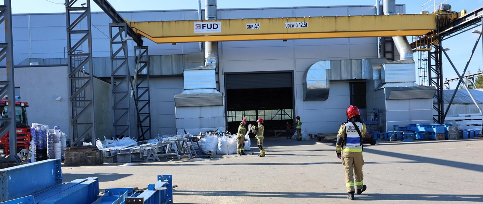 Strażacy podczas ćwiczeń 