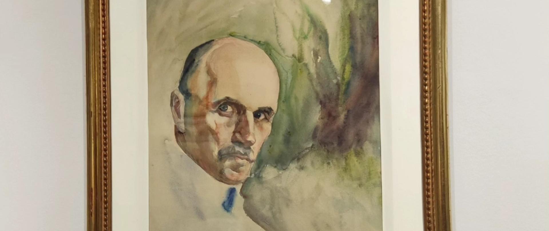 Akwarelowy autoportret Juliana Fałata