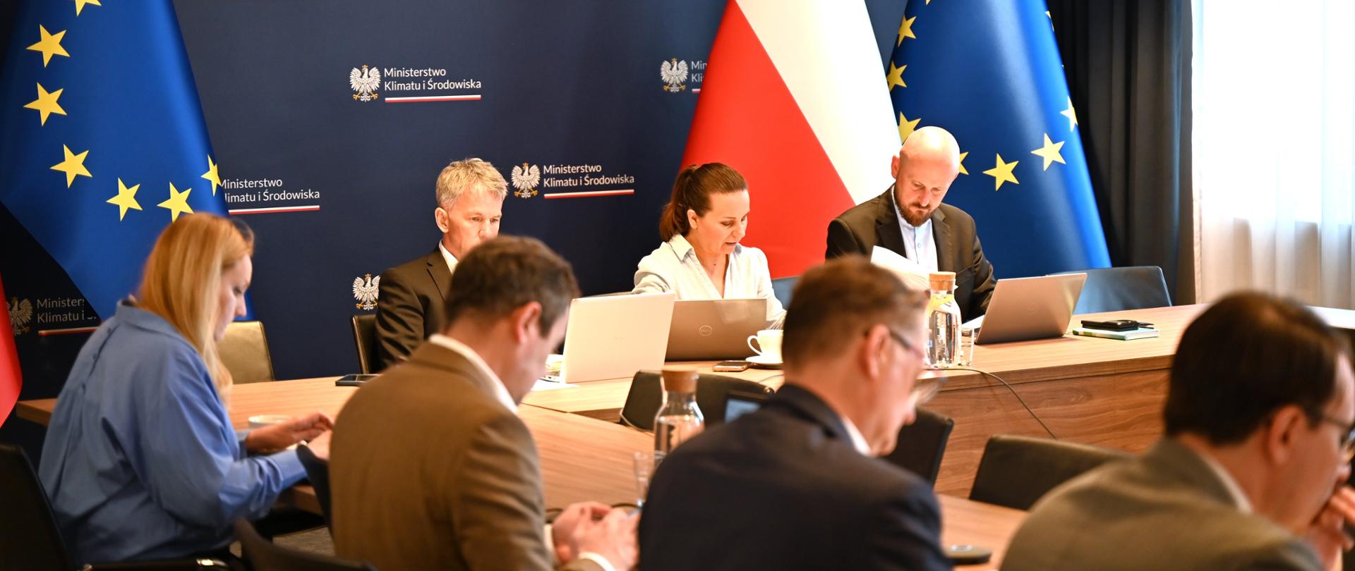 Posiedzenie Międzyresortowego Zespołu ds. Odry z 14 lipca 2026 roku z udziałem Urszuli Zielińskiej wiceminister klimatu i środowiska