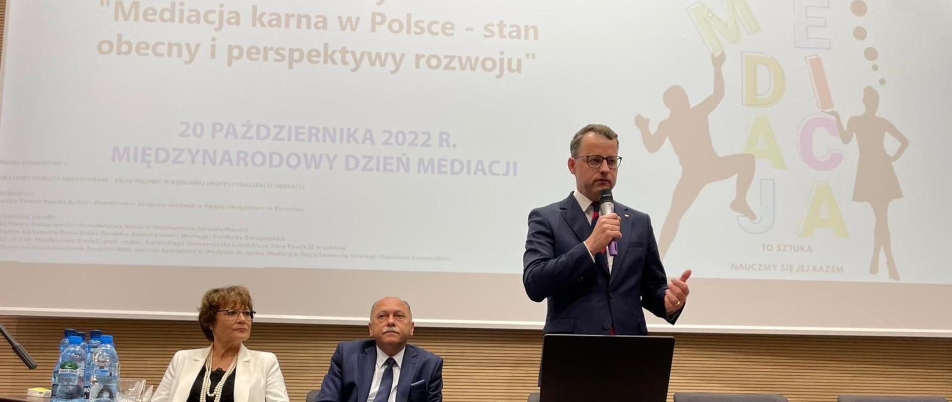 Konferencja inaugurująca Tydzień Mediacji z udziałem wiceministra Marcina Romanowskiego