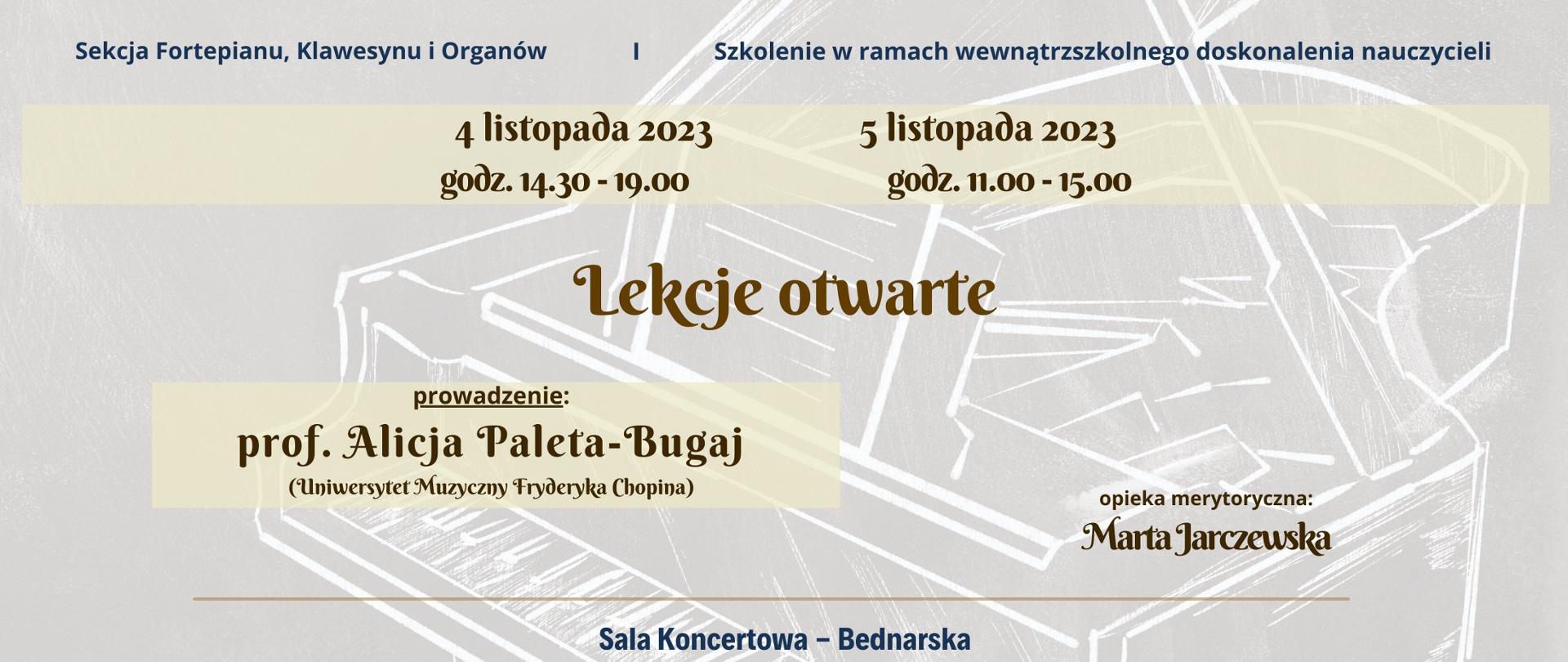Grafika - baner warsztatów 4.11.2023