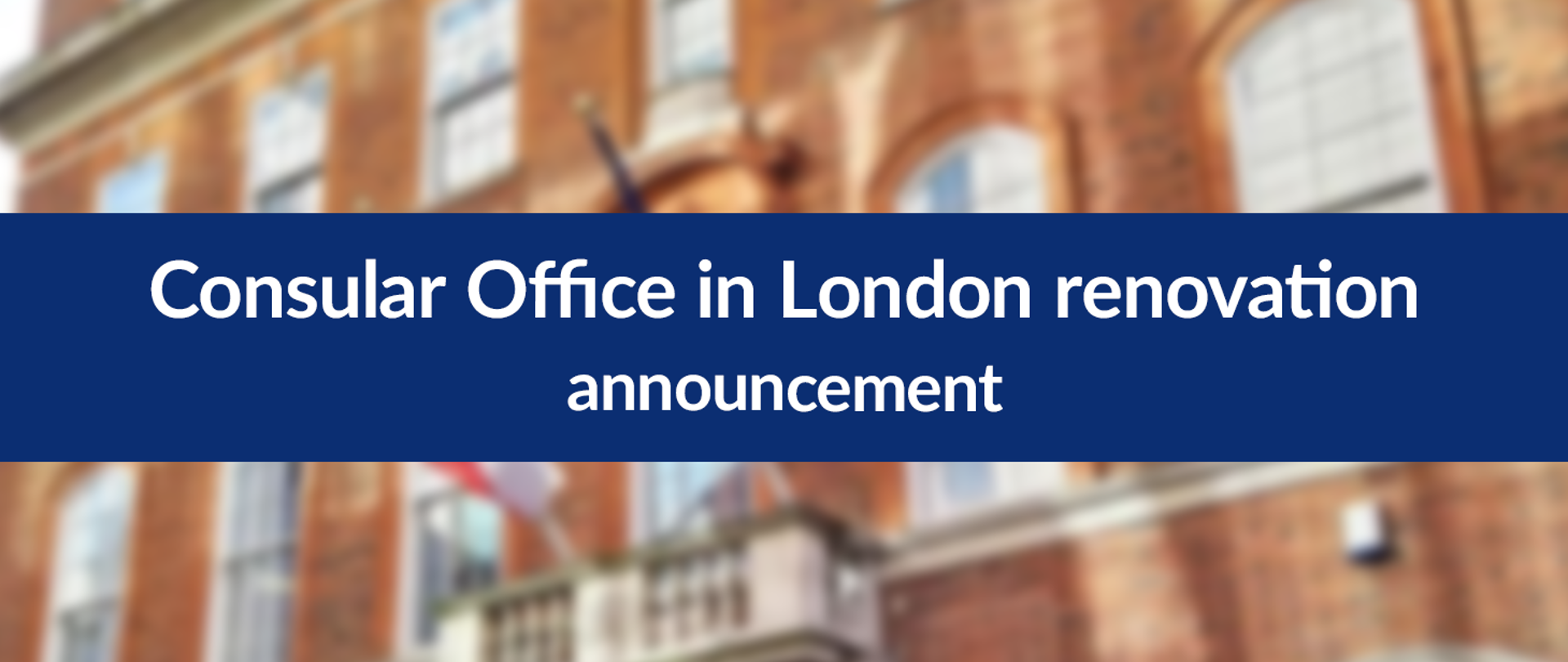 Renovation announcement