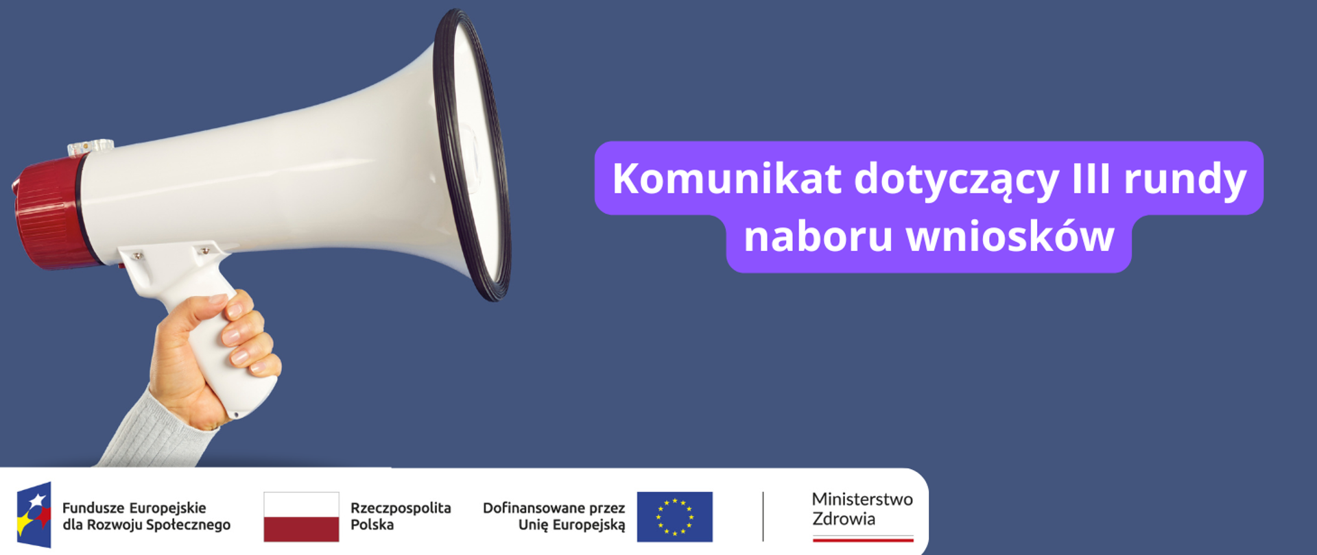 Komunikat dotyczący III rundy naboru wniosków AOS 