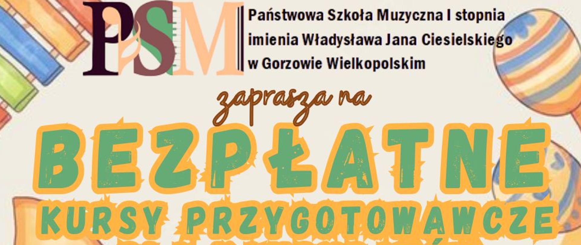 Zdjęcie przedstawia zaproszenia dla kandydatów do szkoły do udziału w bezpłatnych kursach przygotowawczych