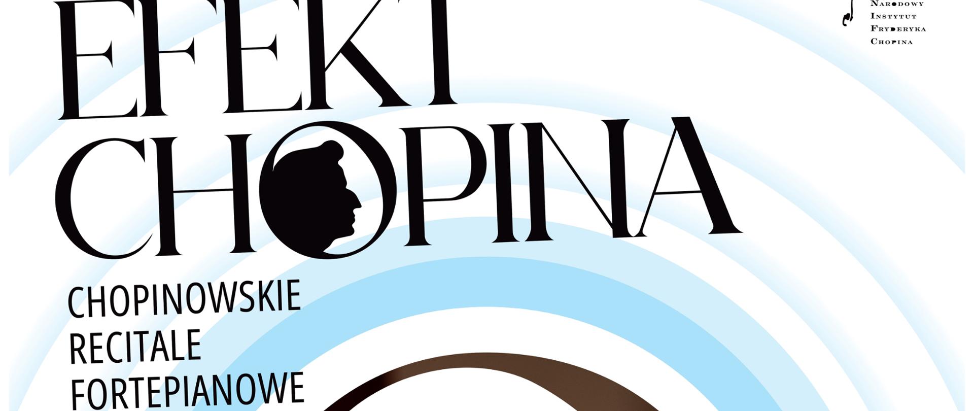 Plakat wykonany na biało niebieskim tle. W środku umieszczone jest zdjęcie Antoniego Kłeczka i wizerunek Fryderyka Chopina. W górnym prawym rogu umieszczony jest logotyp Narodowego Instytutu Fryderyka Chopina. W dolnej części widoczne logotypy współorganizatorów. 