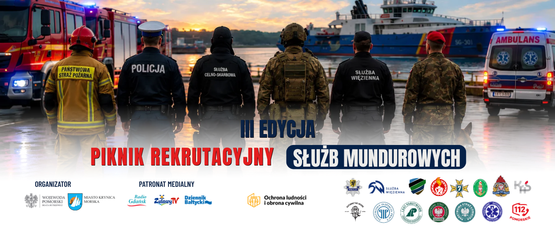 III edycja Pikniku Rekrutacyjnego Służb Mundurowych - Krynica Morska 18 lipca 2026 r.