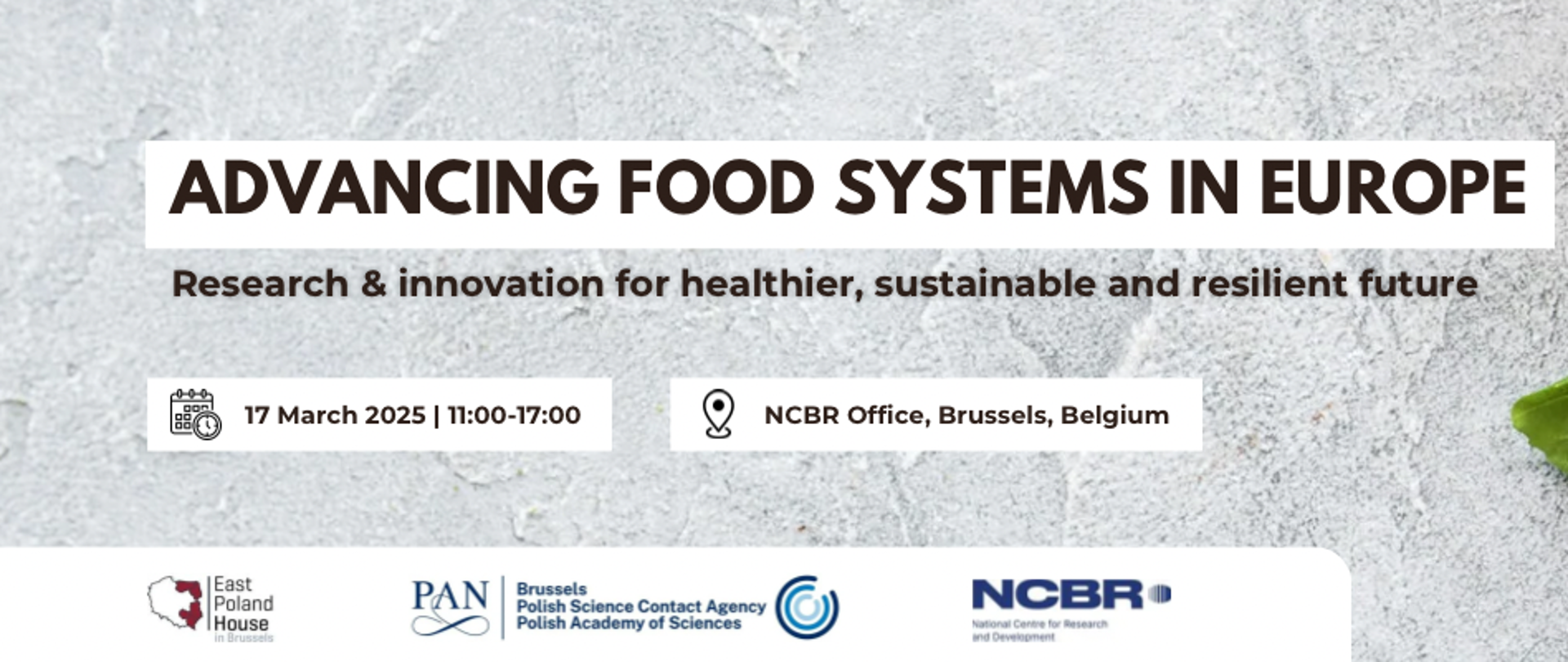 Advancing Food Systems in Europe – research & innovation for healthier, sustainable and resilient future 