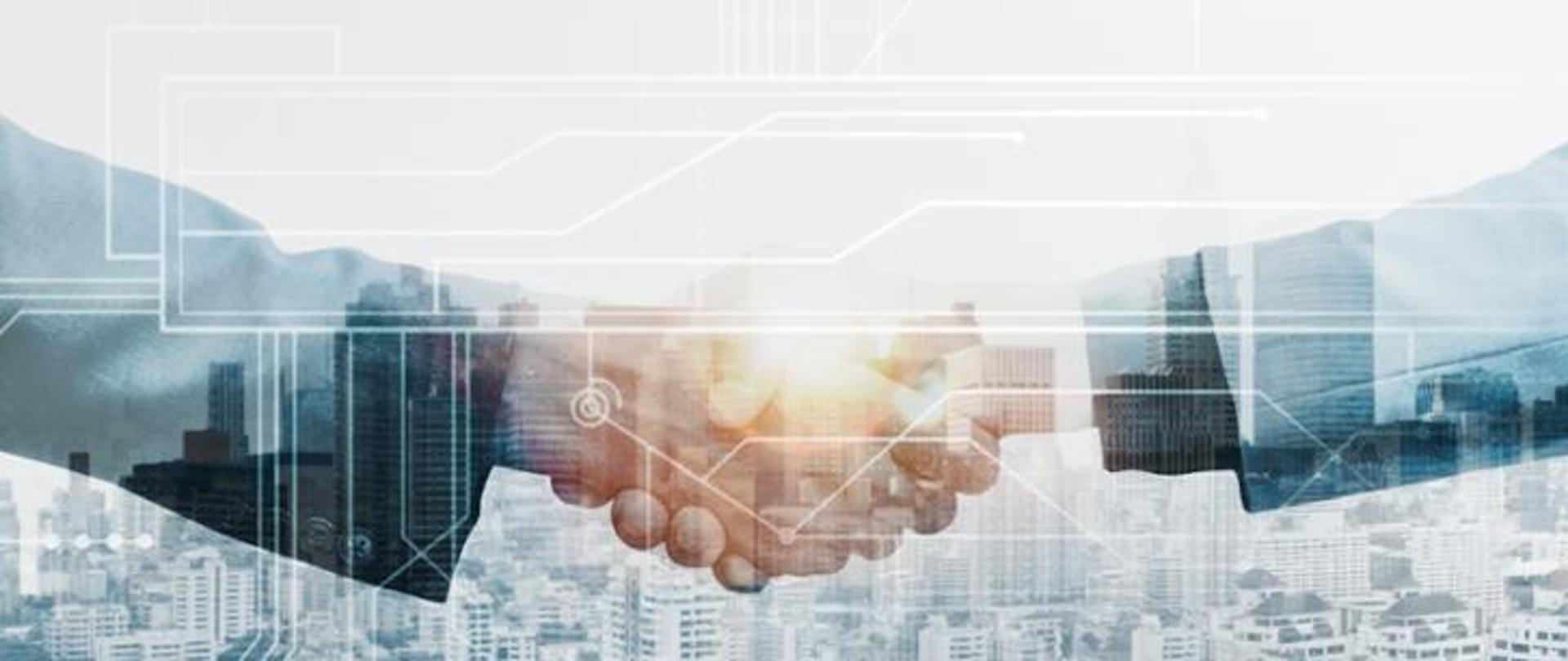 Zdjęcie uścisku dłoni partnerów biznesowych 