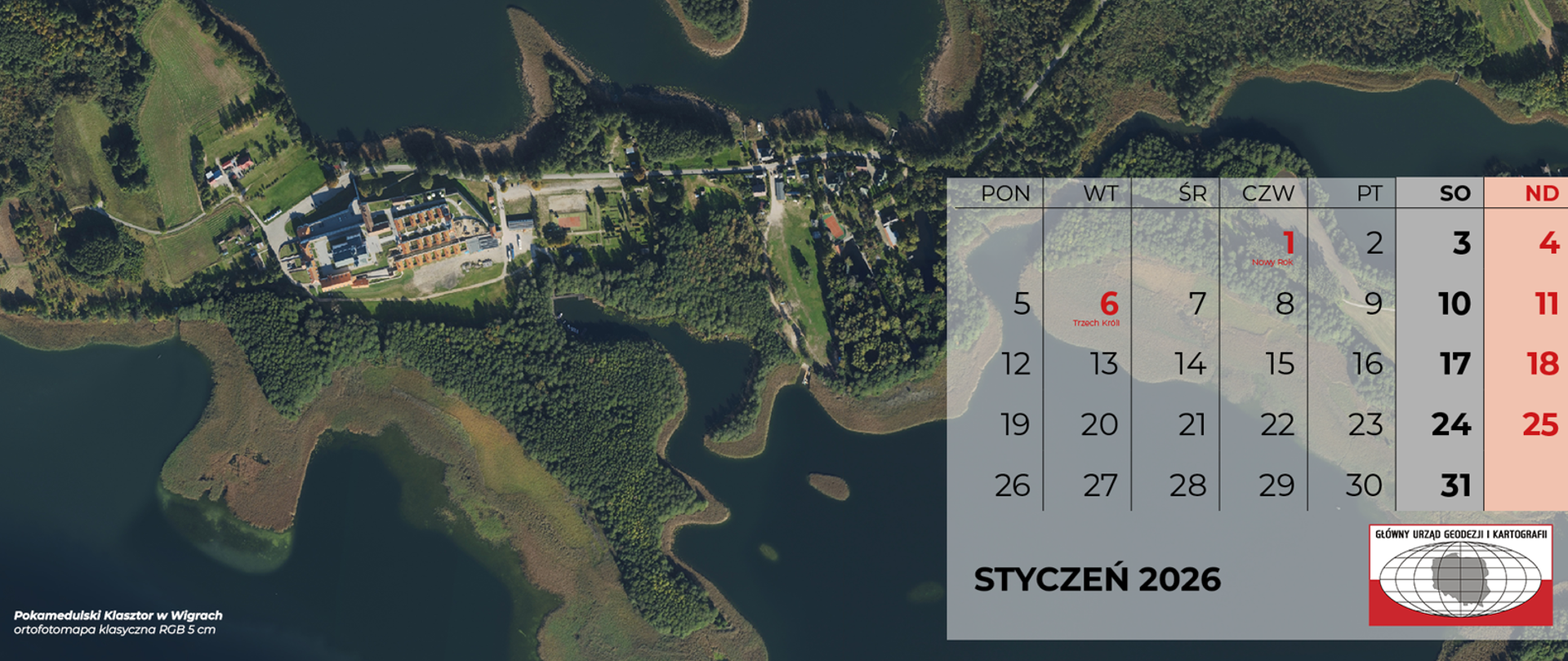 zrzut z kalendarza dla miesiąca styczeń