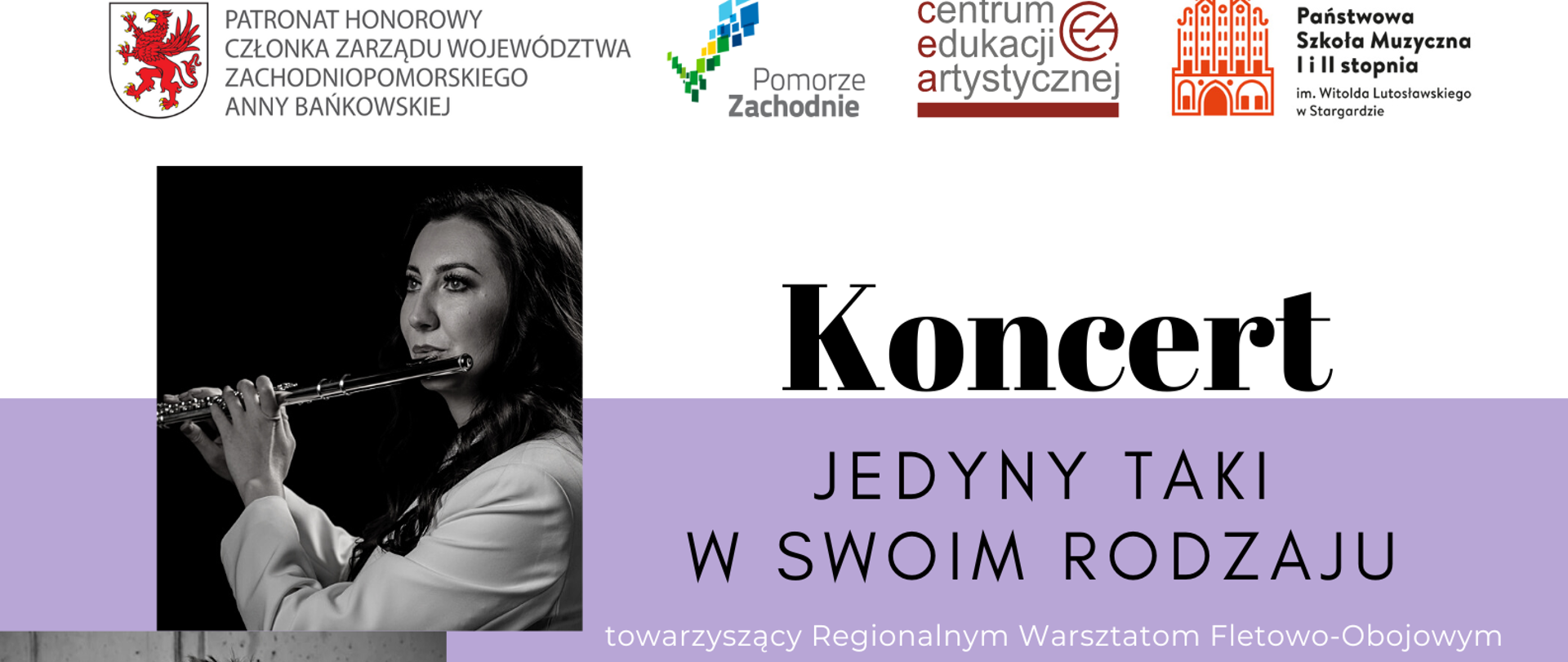 Informacja o koncercie towarzyszącym Regionalnym warsztatom fletowo-obojowym w dniu 3 kwietnia 2023 roku o godzinie 19.00.