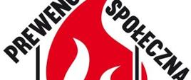 Zdjęcie przedstawia grafikę z napisem PREWNECJA SPOŁECZNA PSP.
