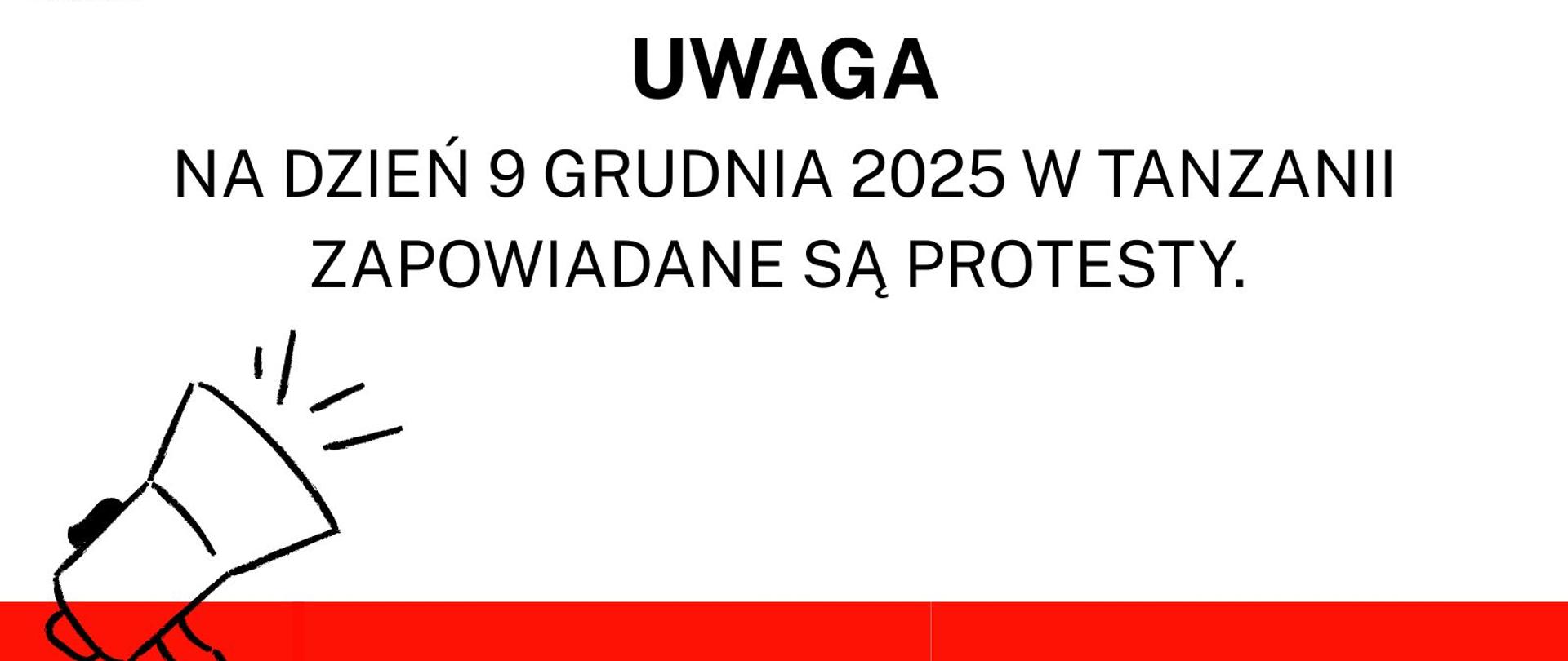 Komunikat o prostestach w Tanzanii