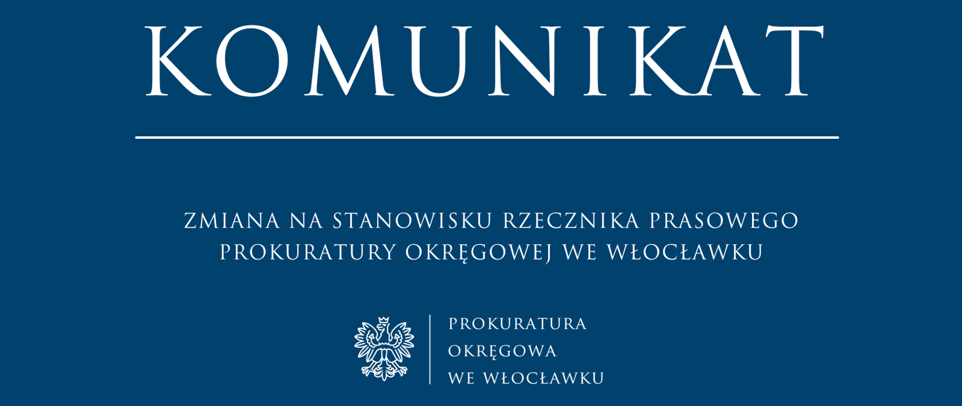 Zmiana na stanowisku rzecznika prasowego Prokuratury Okręgowej we Włocławku