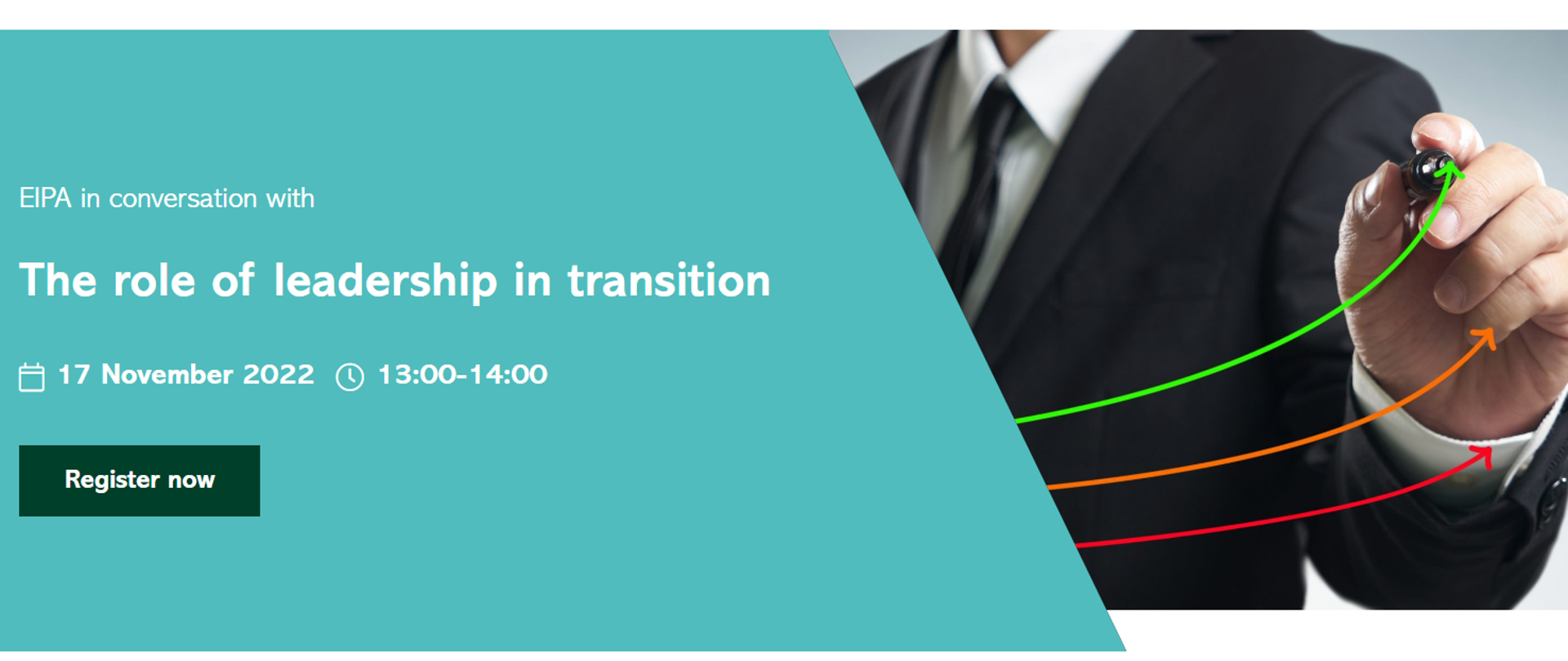 EIPA in conversation with... logo wydarzenia The role of leadership in transition. Źródło: EIPA