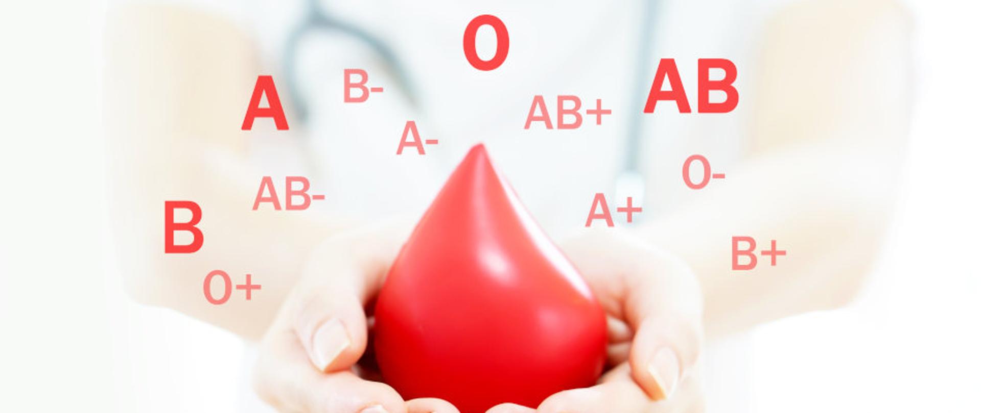 Doctor hands holding a red blood