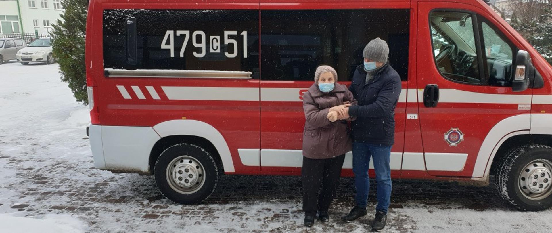 OSP Borowo realizuje transport do punktów szczepień.
