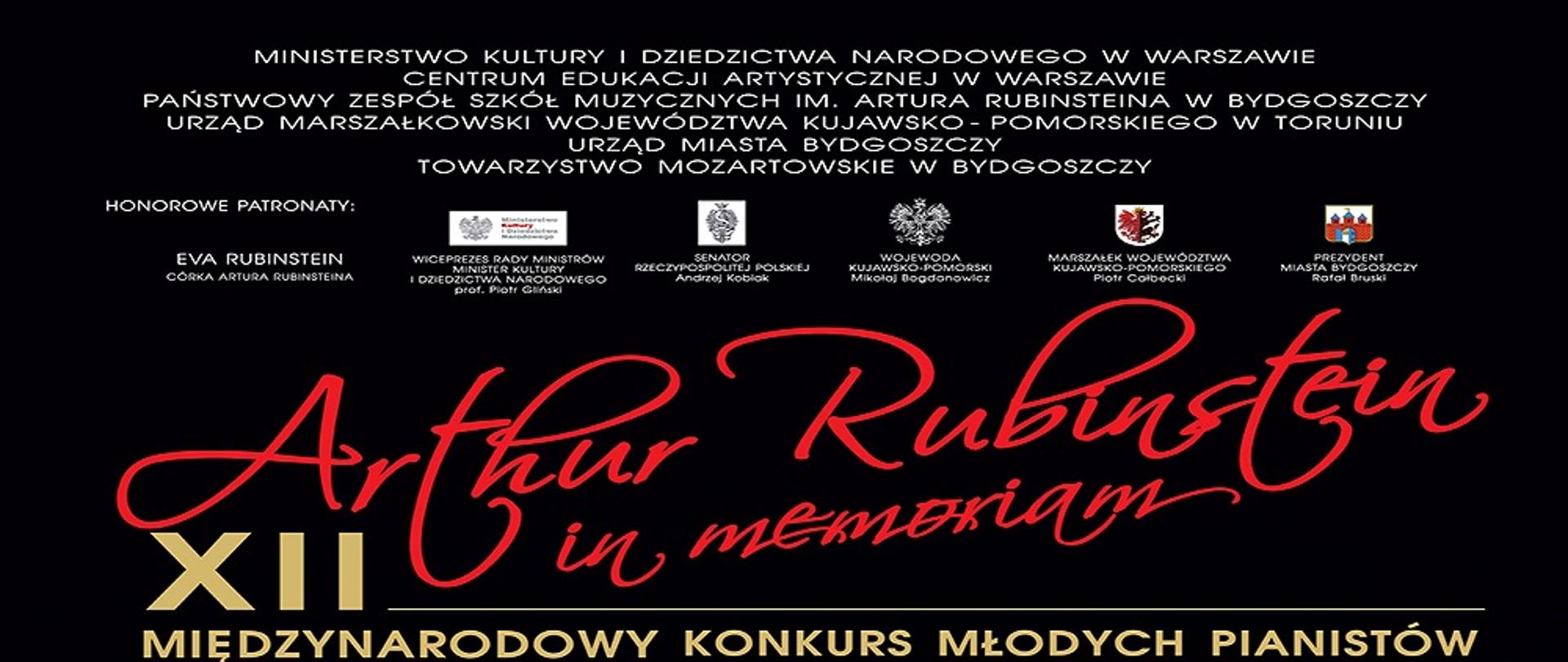 Bydgoszcz  12th International Competition for Young Pianists Arthur  Rubinstein in memoriam