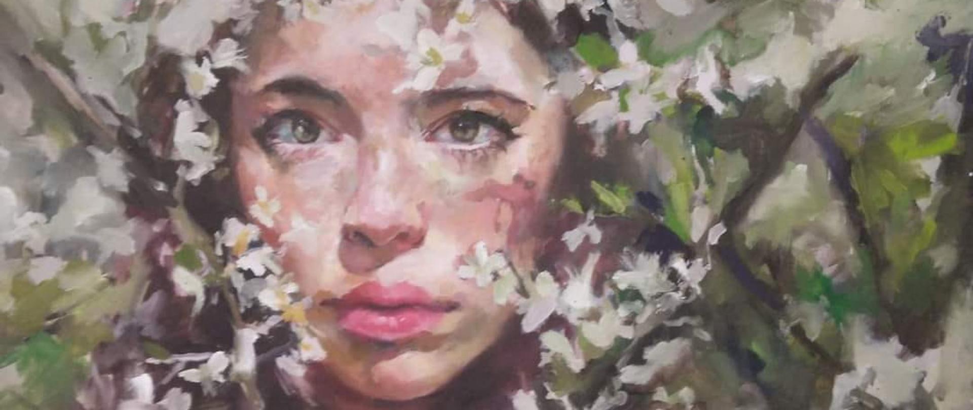 Dziewczyna wśród kwiatów