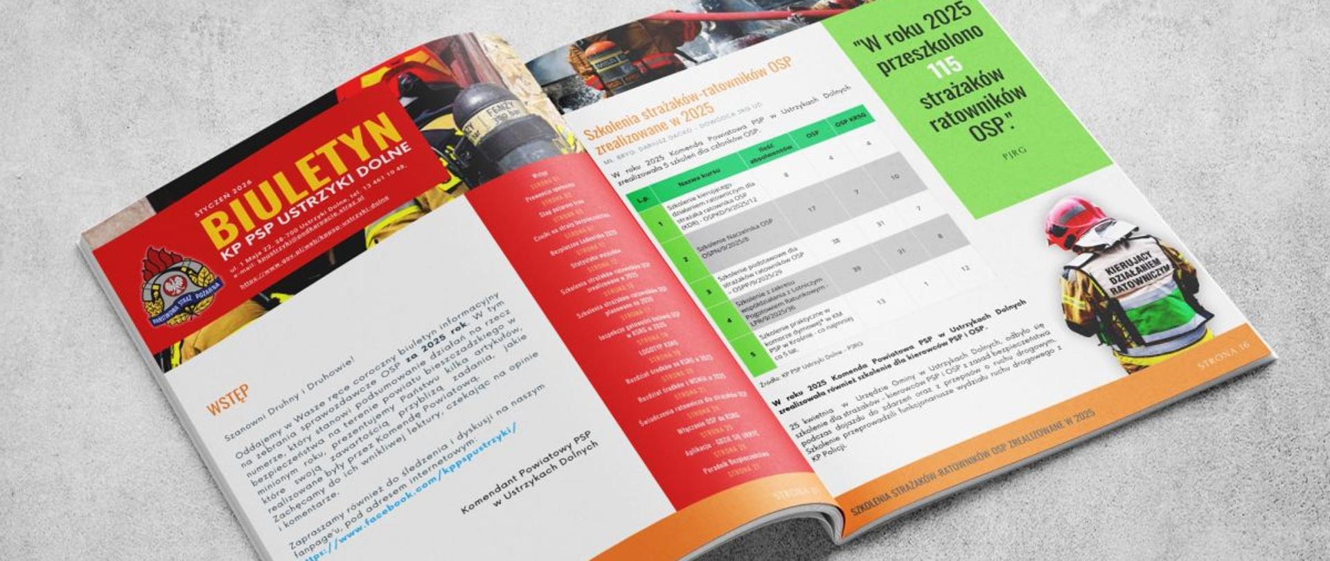 Zdjęcie przedstawia biuletyn informacyjny.