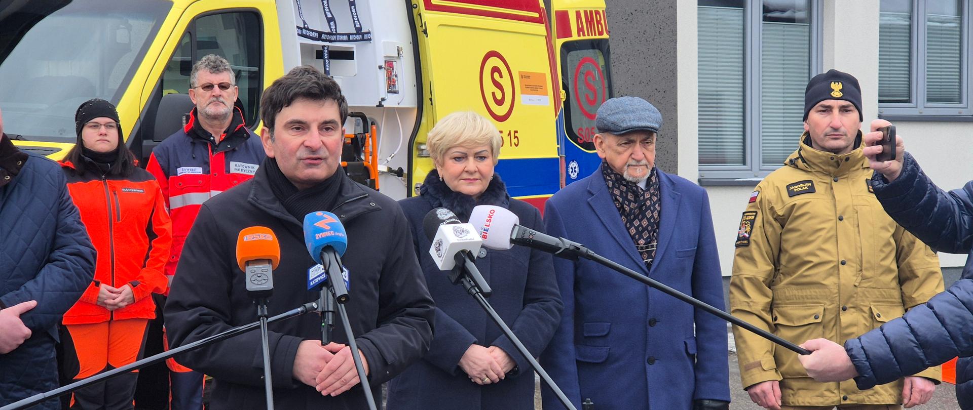 Briefing prasowy na terenie KP PSP Żywiec