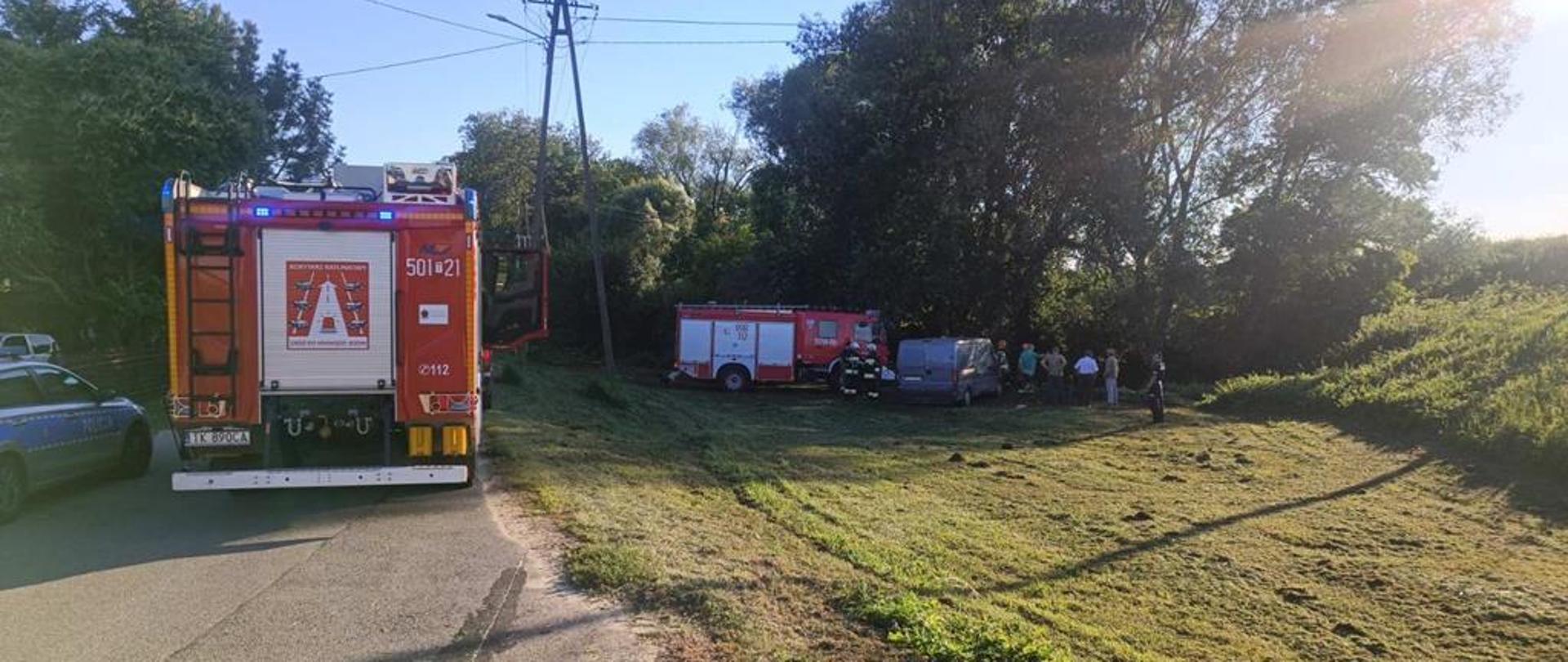 Działania ratownicze w miejscowości Maśnik