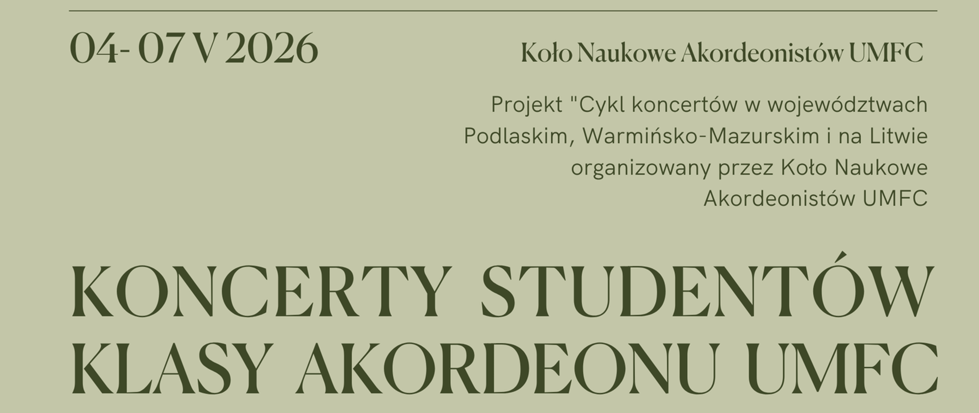 Baner - nazwa koncertu