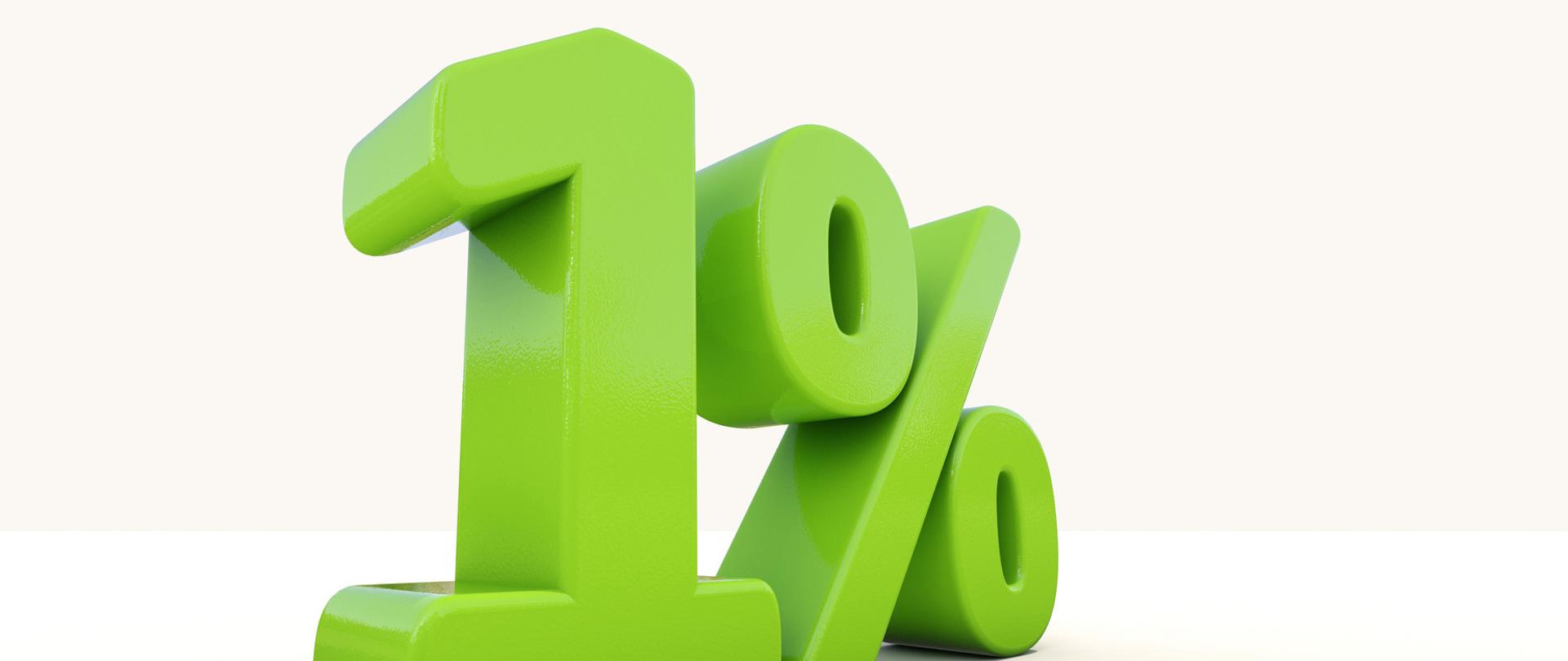 Jeden procent na zielonym tle