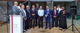 uroczyste wkopanie aktu erekcyjnego pod budowę remizy OSP w Gibach