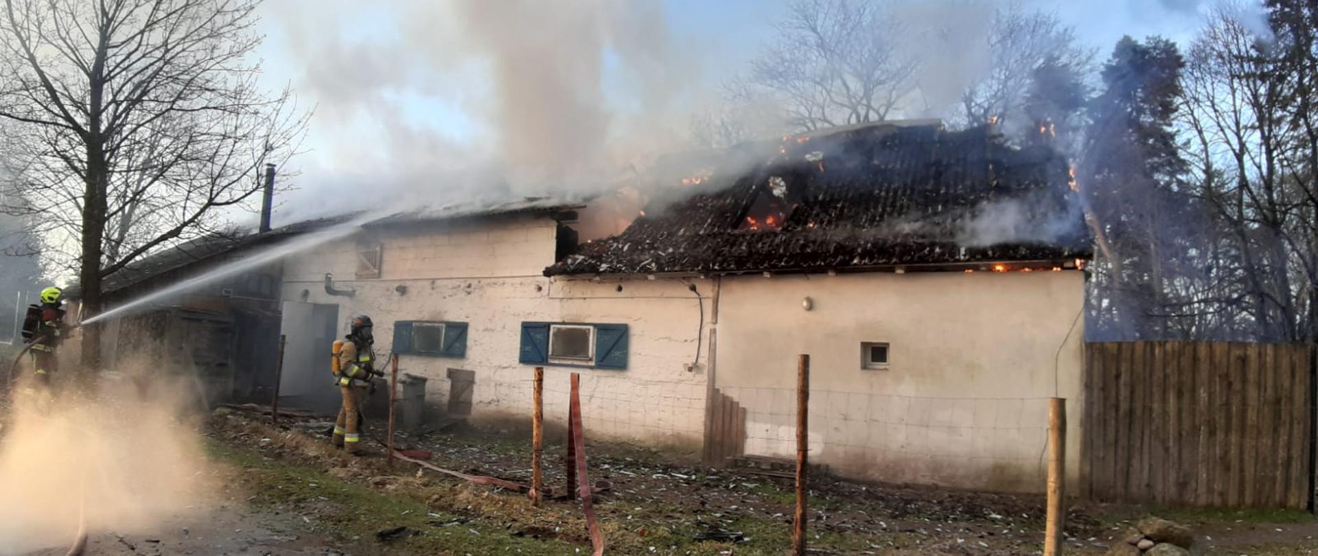 Pożar stodoły w Przytarni